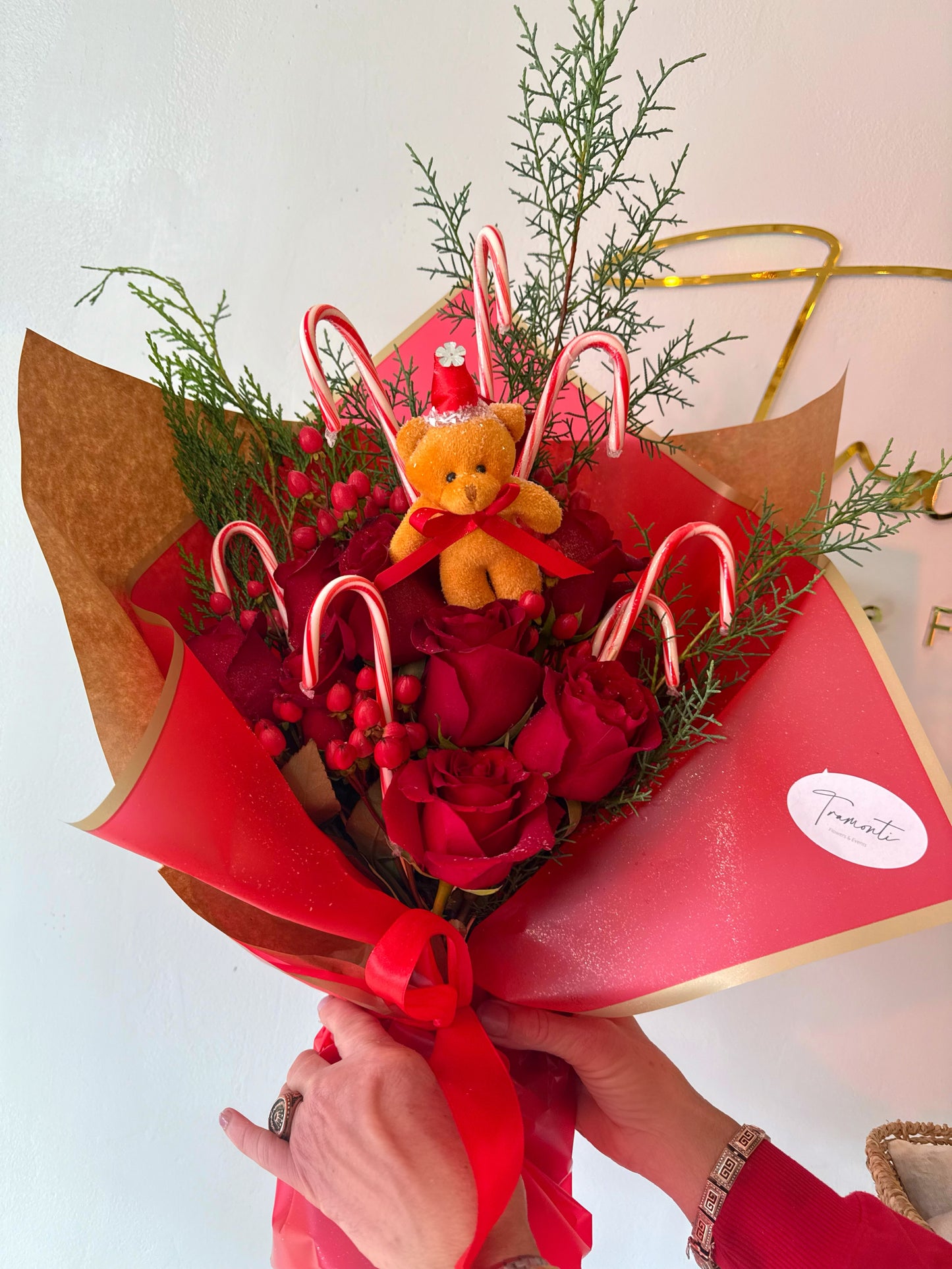 Candy Cane Christmas Roses