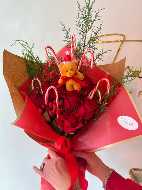 Candy Cane Christmas Roses