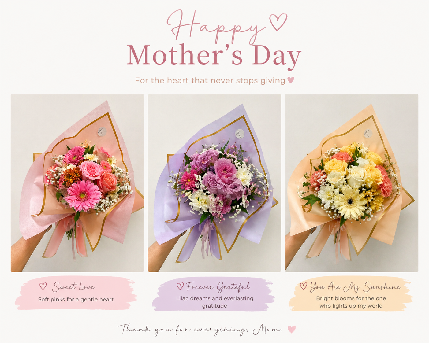 Pastel color bouquet