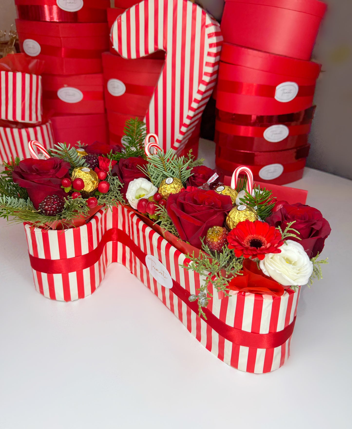 Candy Cane Christmas Arrangement