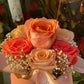 Peach Roses cupcake 8 roses
