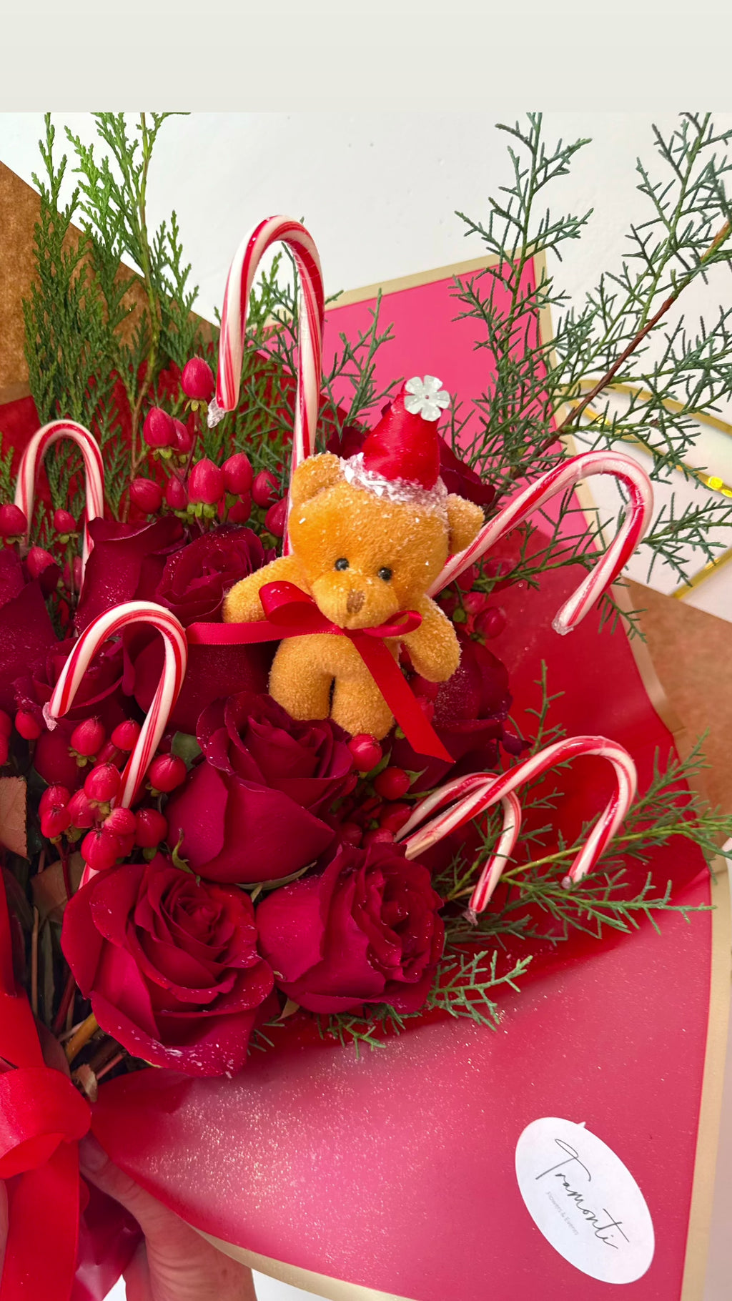 Candy Cane Christmas Roses