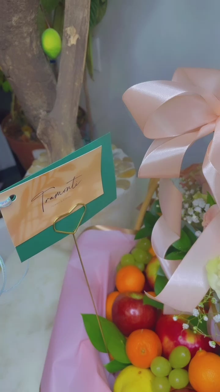 My most beautiful wishes floral and fruit basket