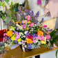 Peacock Blooms: A Colorful Floral Arrangement