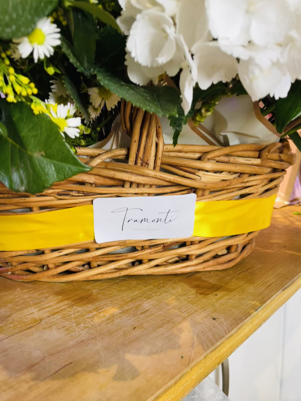 sunrise floral basket