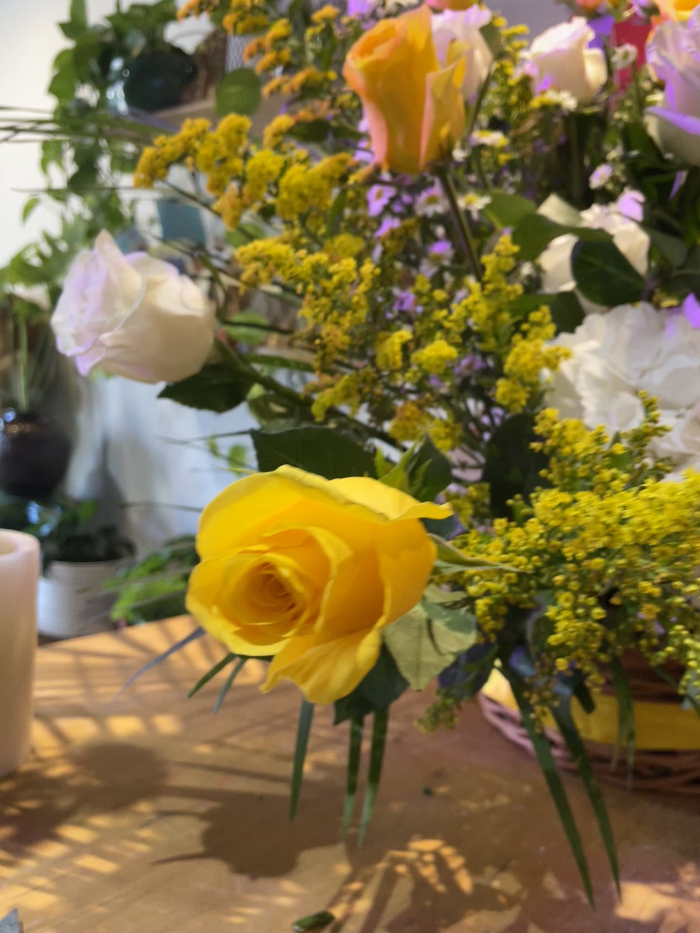 sunrise floral basket