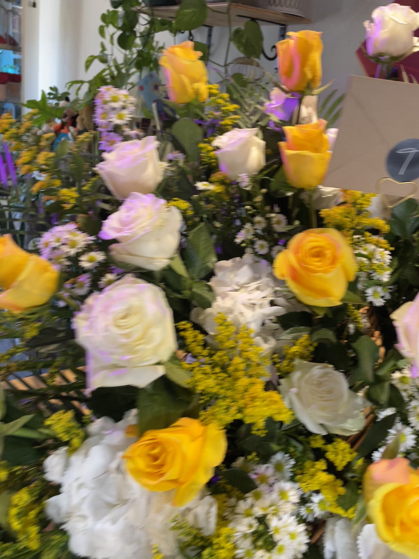 sunrise floral basket