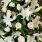 White symphony Standing Spray - Tramonti Flowers & Events