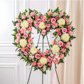 Pretty open heart standing spray - Tramonti Flowers & Events